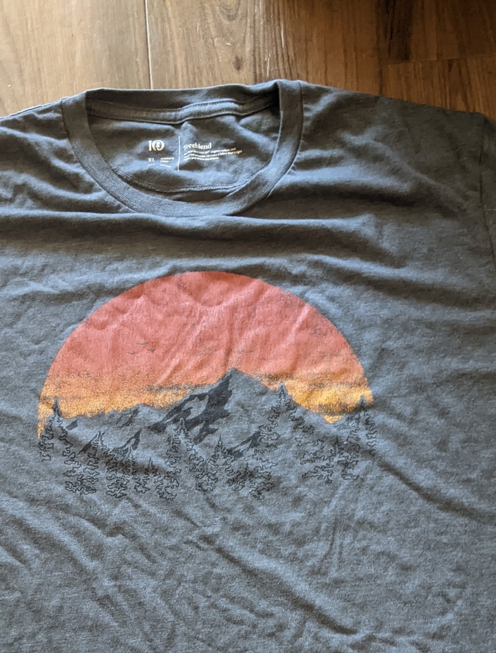 Tentree - Treeblend Vintage Sunset Graphic Tee Men's T-Shirt | Gray Charcoal: XL - Picture 9 of 16